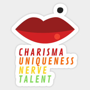 Charisma Uniqueness Nerve and Talent Sticker